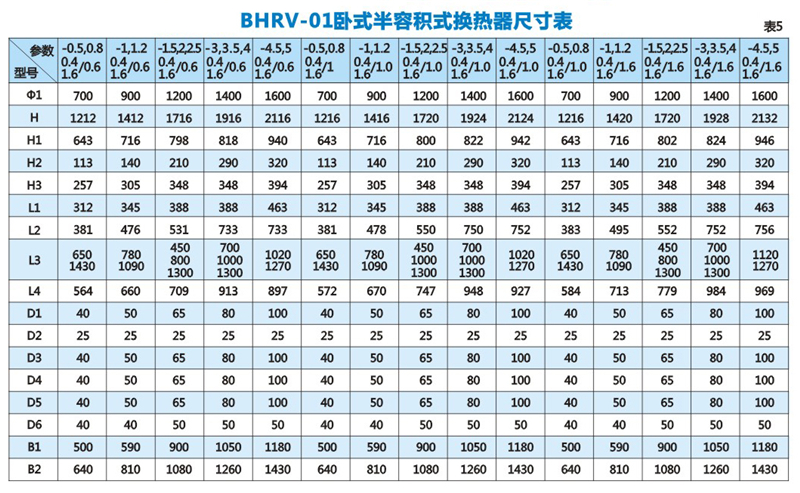 BHRV-01臥式波節(jié)管半容積式換熱器